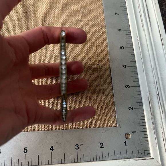 Chloe and Isabel gold tone antique crystal embellished rigid circle bangle - Picture 7 of 7